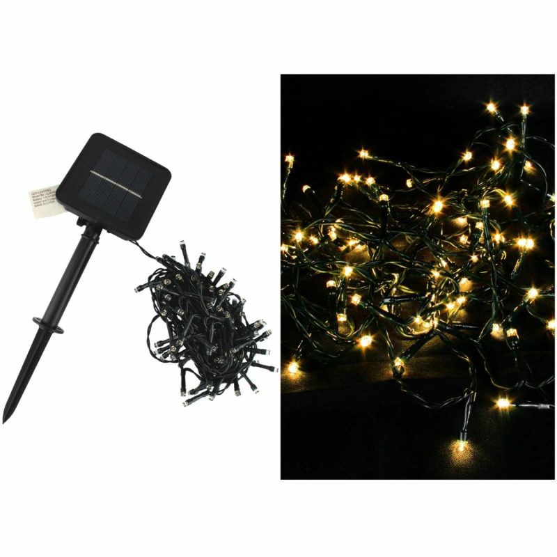 Lighting | 100 Warm White Solar Led Fairy Lights 4.9M Decor Lighting