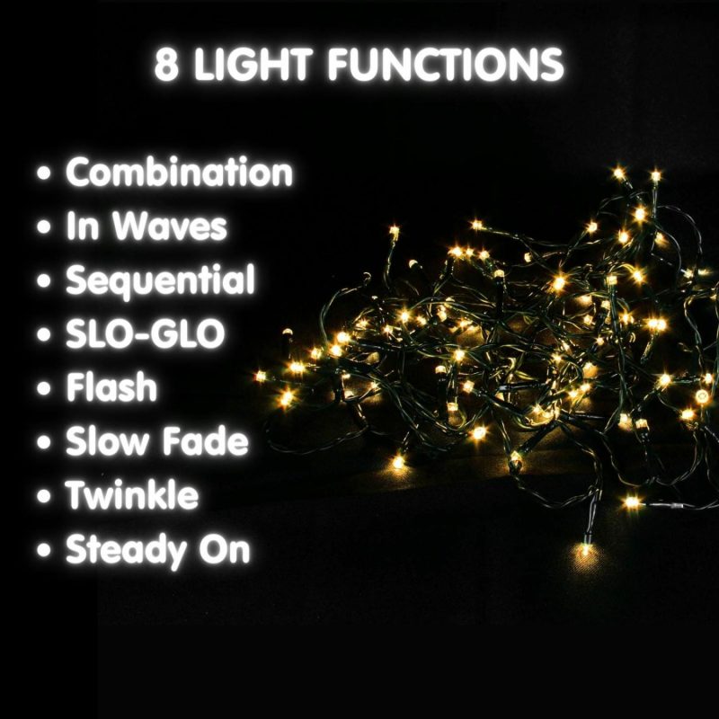 Lighting | 100 Warm White Solar Led Fairy Lights 4.9M Decor Lighting