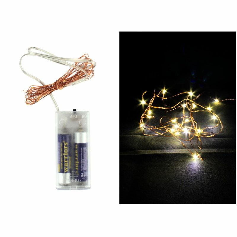 Lighting | 20 Micro Warm White Battery Operated Led String Lights 2M Decor Lighting