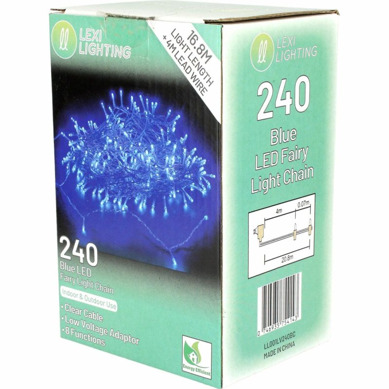 Lighting | 240 Blue Led Fairy Lights Decor Lighting