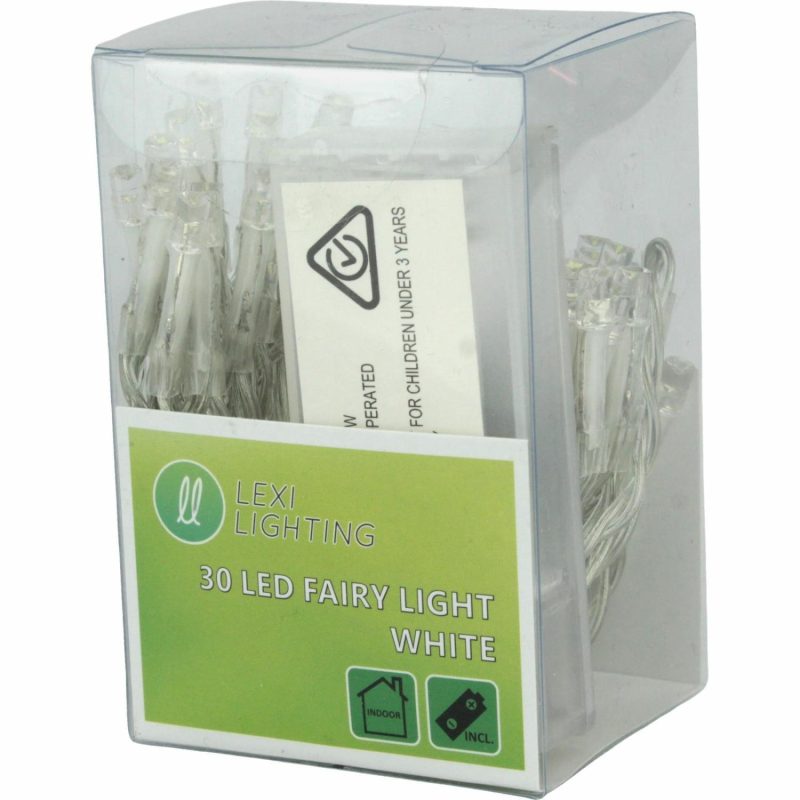 Lighting | 30 Cool White Battery Operated Led Fairy Lights 2.9M Decor Lighting