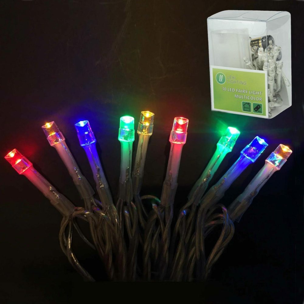 Lighting | 30 Multicolour Battery Operated Led Fairy Lights 2.9M Decor Lighting