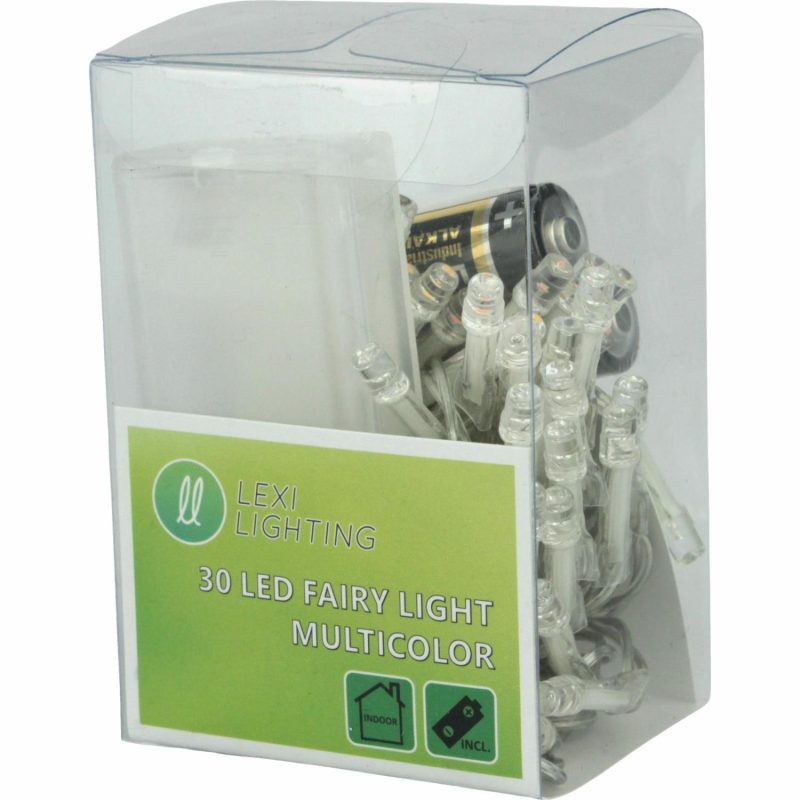 Lighting | 30 Multicolour Battery Operated Led Fairy Lights 2.9M Decor Lighting