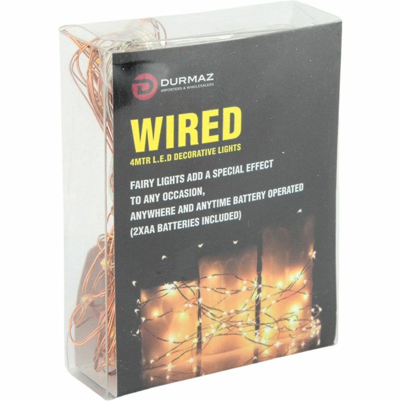 Lighting | 40 Micro Warm White Battery Operated Led String Lights 4M Decor Lighting