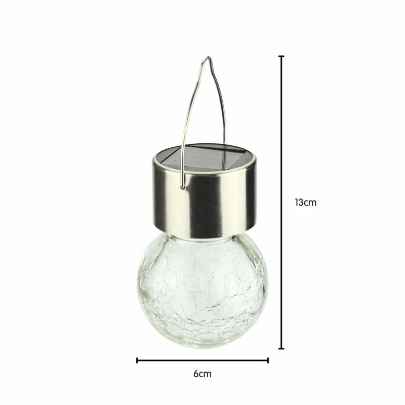 Lighting | Cool White Glass Bulb Solar Led Hanging Light Decor Lighting