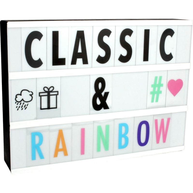 Lighting | Led Lightbox With Coloured Letters, Numbers & Symbols Decor Lighting