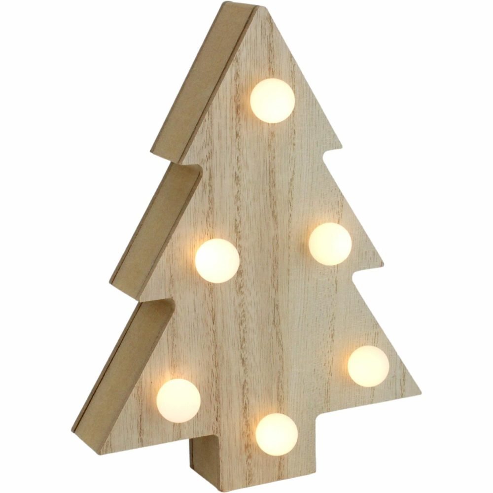 Lighting | Light Up Led Wooden Christmas Tree Decor Lighting