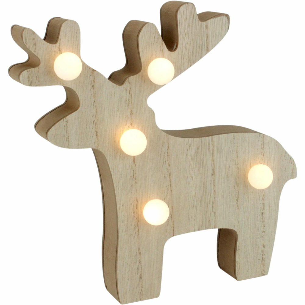 Lighting | Light Up Led Wooden Reindeer Decor Lighting