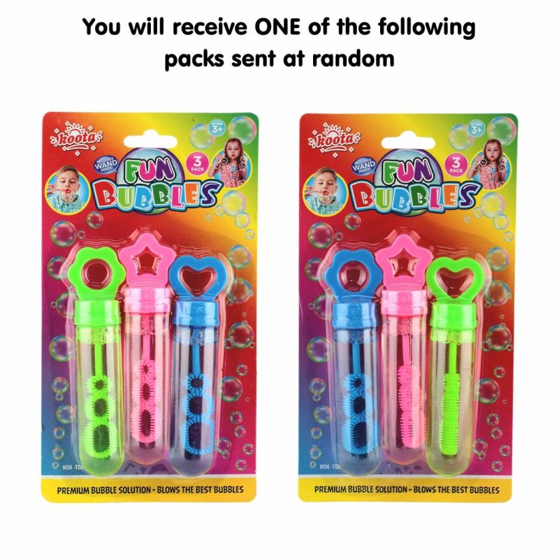 Outdoor Games | Assorted Coloured Bubble Wands (Pack Of 3) Outdoor Games Outdoor Games