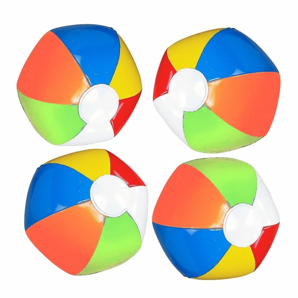 Outdoor Games | Colourful Mini Inflatable Beach Balls (Pack Of 12) Outdoor Games Outdoor Games