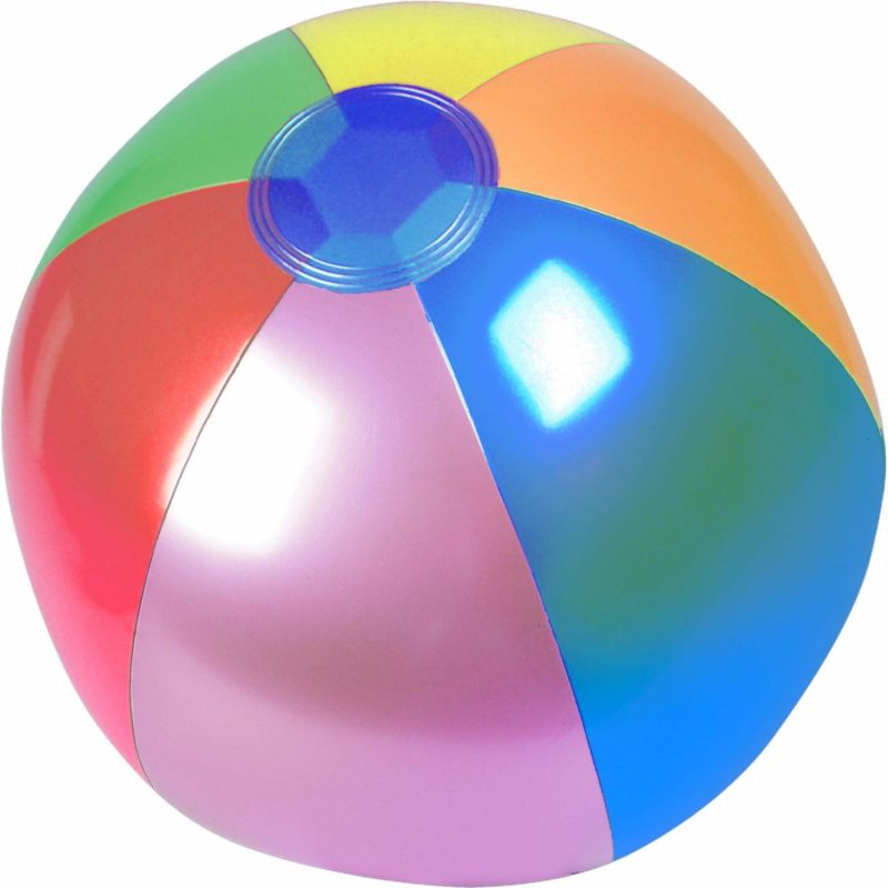 Outdoor Games | Inflatable Metallic Rainbow Beach Ball Outdoor Games Outdoor Games