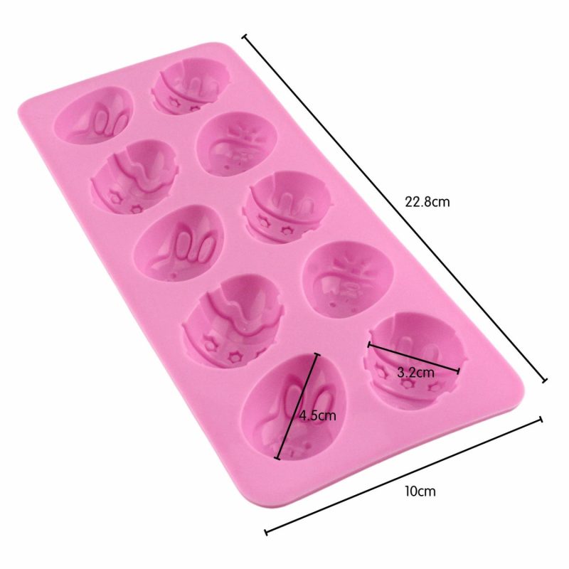 Pans & Moulds | Easter Egg Silicone Mould (10 Pieces) Baking & Cake Decorating Chocolate Making