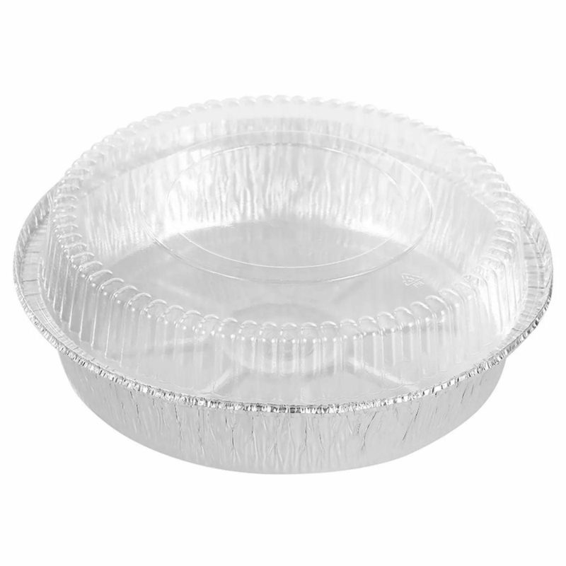 Pans & Moulds | Round Foil Trays With Lids 23Cm X 23Cm X 4.5Cm (Pack Of 8) Baking & Cake Decorating Pans & Moulds