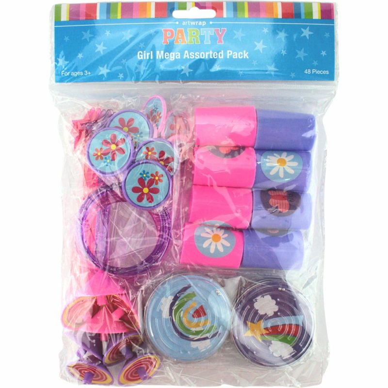 Party Bag Fillers | Assorted Flowers And Stars Mega Value Favour Pack (48 Pieces) Gifts Party Bag Fillers