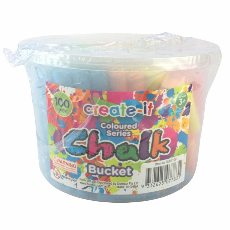 Party Bag Fillers | Coloured Chalk Bucket (100 Pieces) Gifts Party Bag Fillers