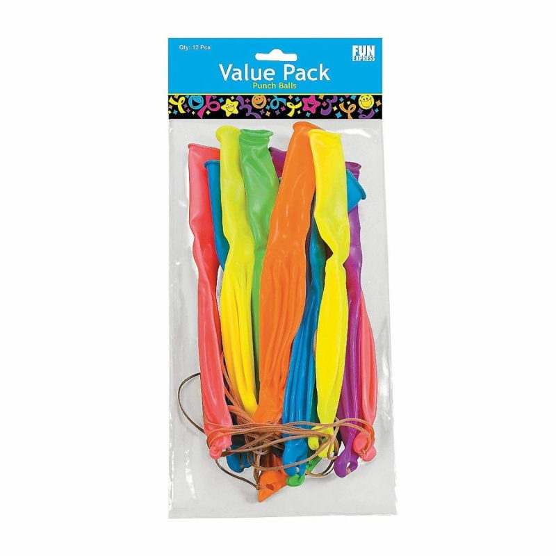 Party Bag Fillers | Coloured Punch Ball Balloons (Pack Of 12) Gifts Party Bag Fillers