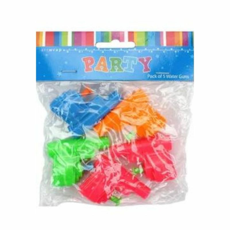 Party Bag Fillers | Coloured Water Squirt Guns (Pack Of 5) Gifts Party Bag Fillers