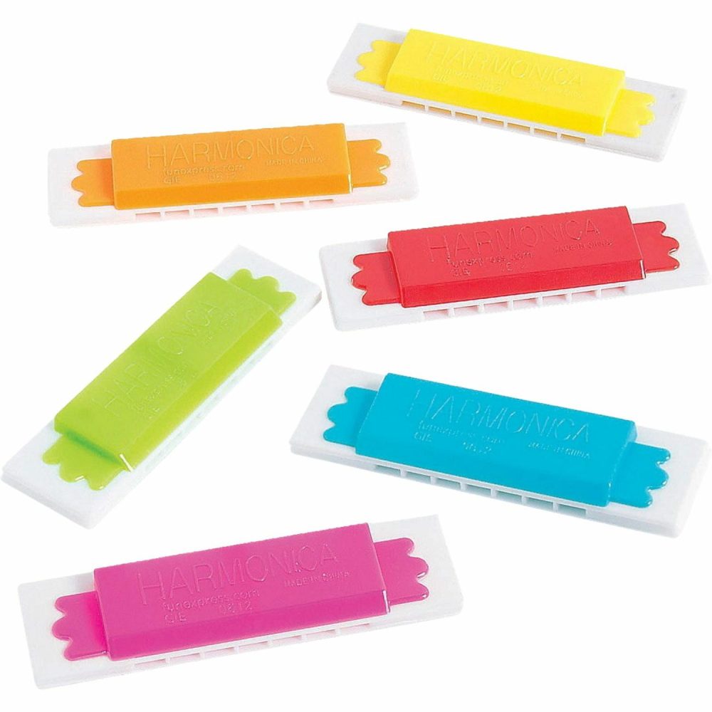 Party Bag Fillers | Colourful Harmonicas (Pack Of 12) Gifts Party Bag Fillers