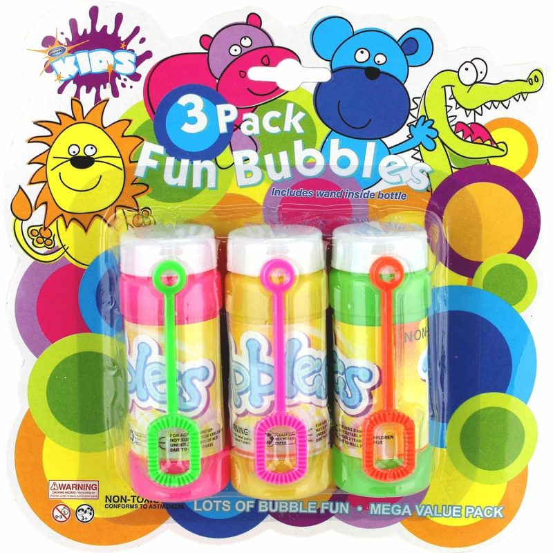 Party Bag Fillers | Kids Neon Bubble Bottles (Pack Of 3) Gifts Party Bag Fillers