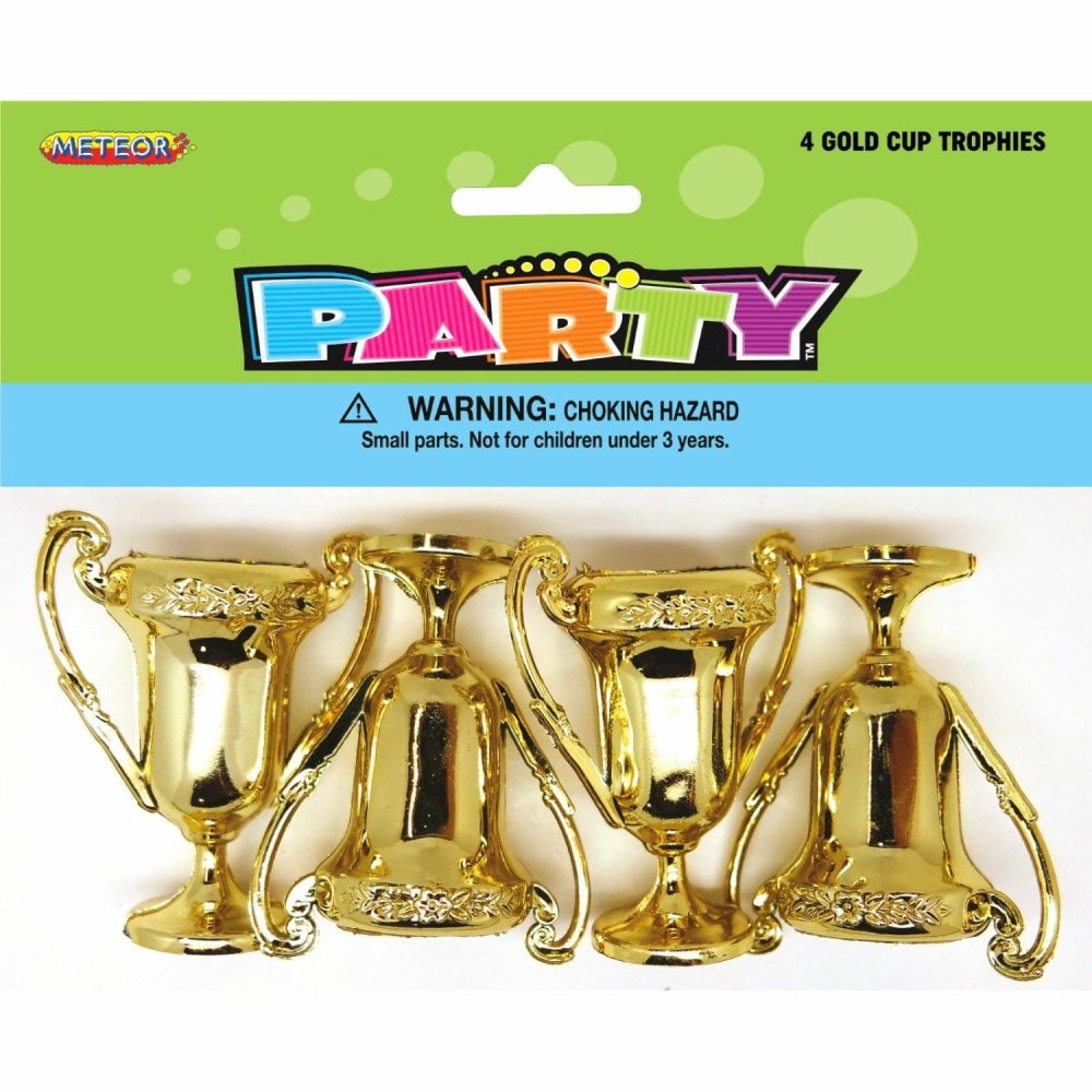 Party Bag Fillers | Mini 6Cm Gold Cup Trophies (Pack Of 4) Gifts Party Bag Fillers