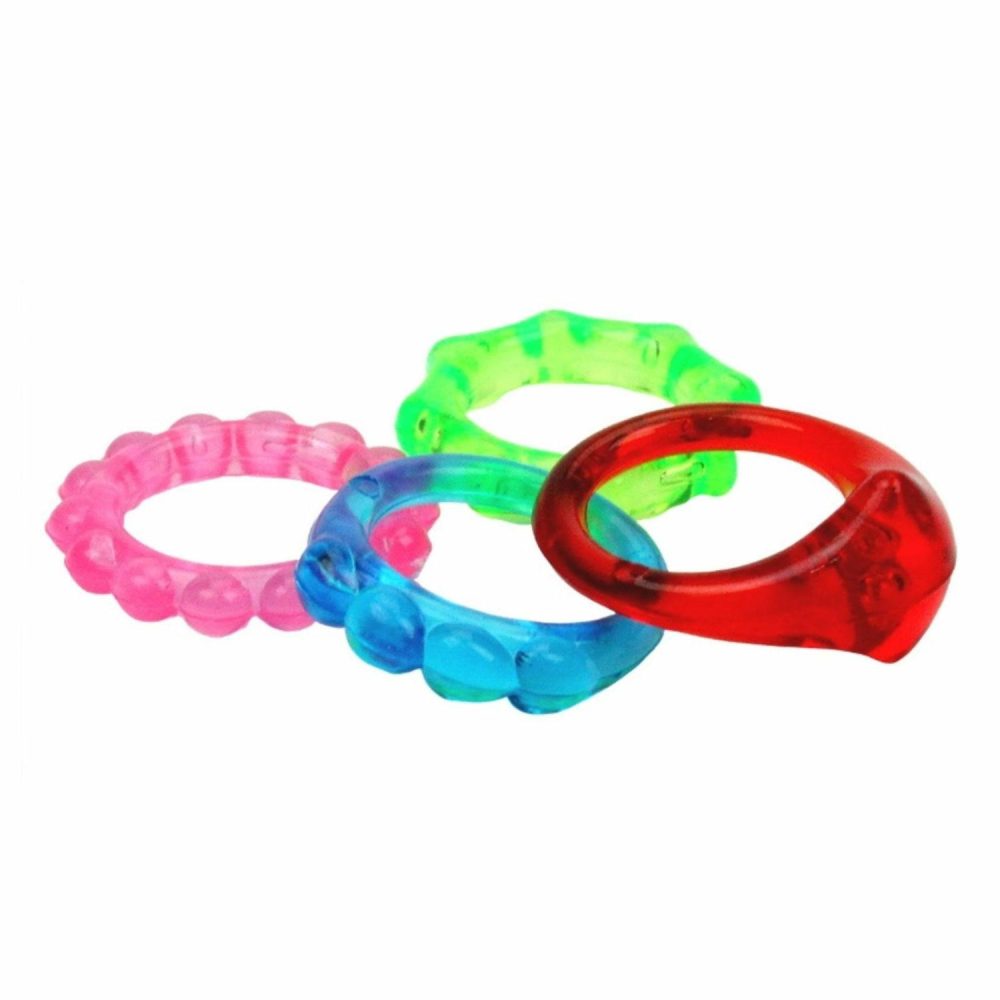 Party Bag Fillers | Plastic Coloured Gem Rings (Pack Of 72) Gifts Party Bag Fillers