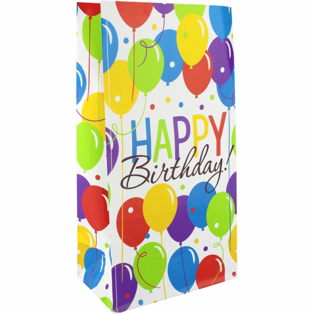 Party Bags | Balloon Bash Paper Favour Bags (Pack Of 12) Gifts Party Bags