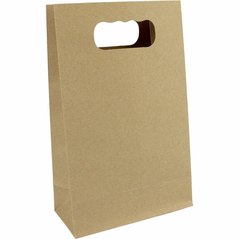 Party Bags | Brown Kraft Paper Treat Bags 18Cm (Pack Of 6) Gifts Party Bags