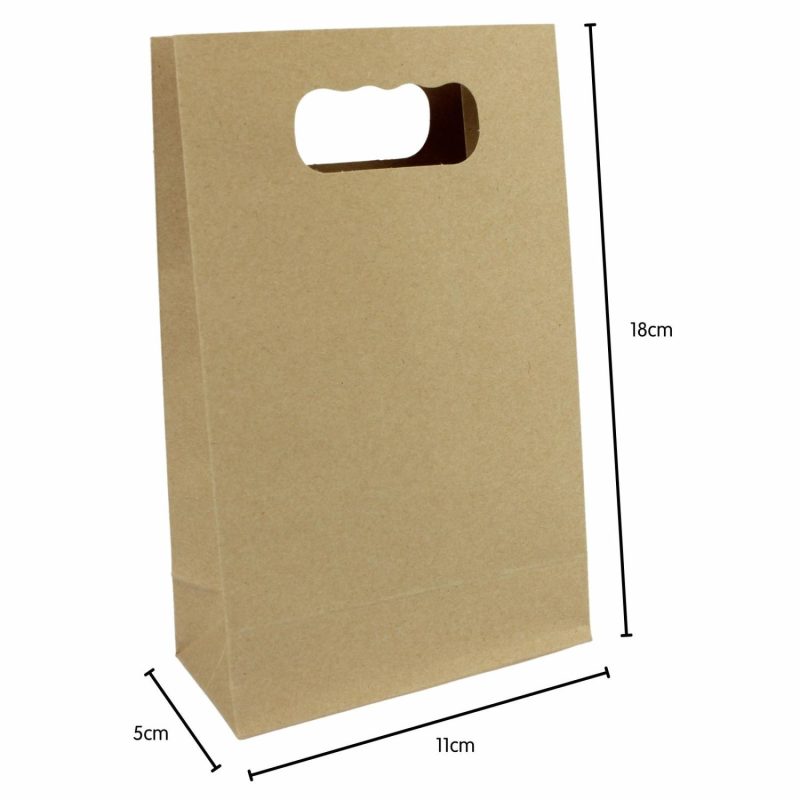 Party Bags | Brown Kraft Paper Treat Bags 18Cm (Pack Of 6) Gifts Party Bags