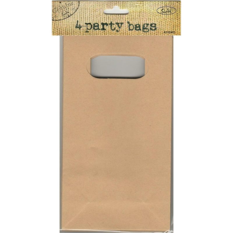 Party Bags | Brown Kraft Paper Treat Bags Small (Pack Of 4) Gifts Party Bags