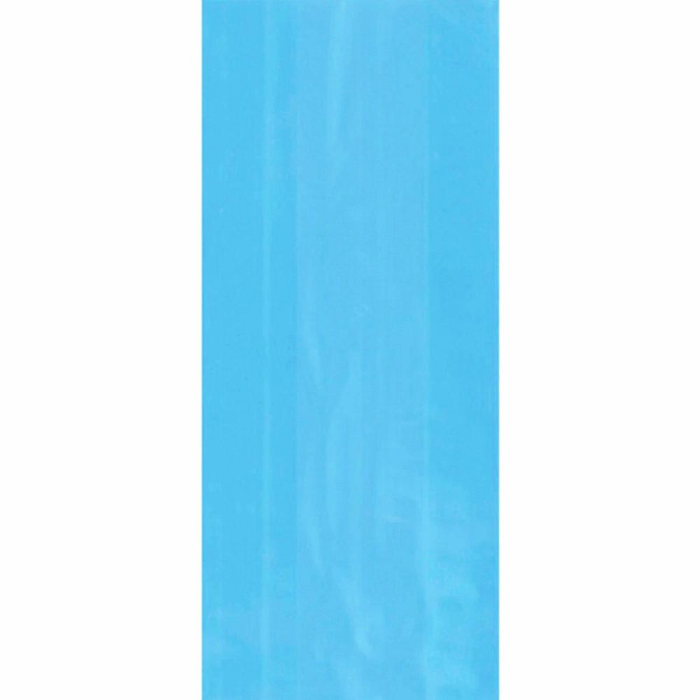 Party Bags | Caribbean Blue Plastic Lolly/Treat Bags (Pack Of 25) Gifts Party Bags