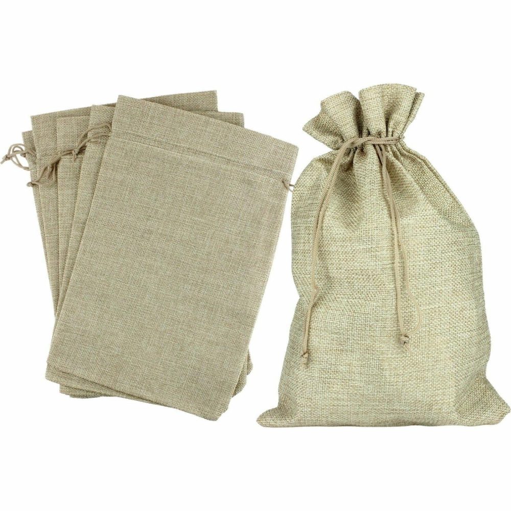 Party Bags | Hessian Bags 20Cm X 30Cm (Pack Of 6) Gifts Party Bags