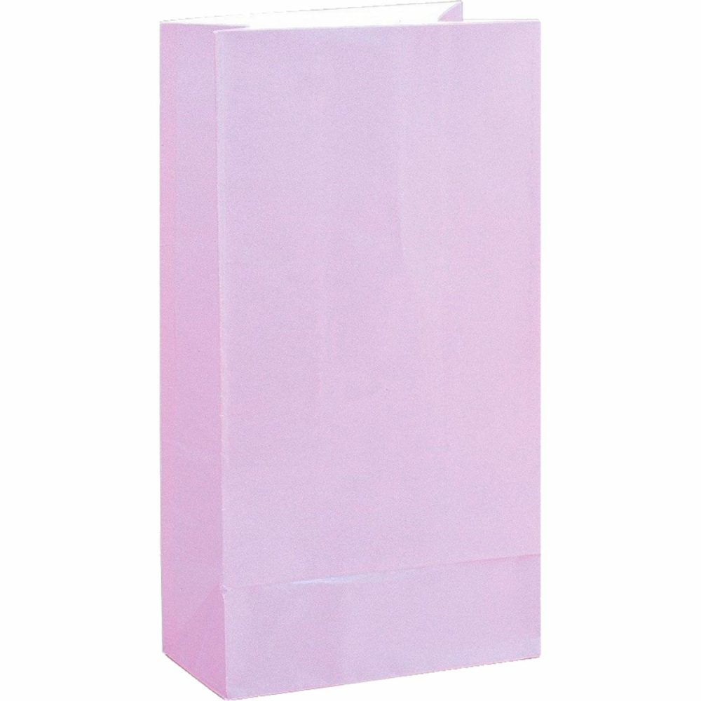 Party Bags | Lavender Paper Party Bags (Pack Of 12) Gifts Party Bags