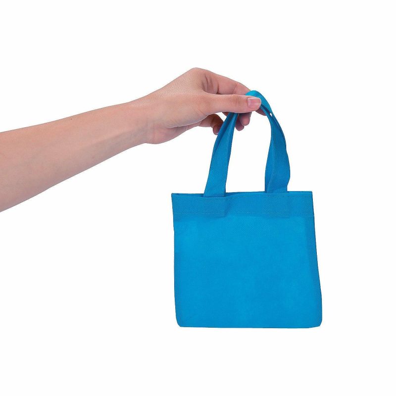 Party Bags | Mini Bright Tote Bags (Pack Of 12) Gifts Party Bags