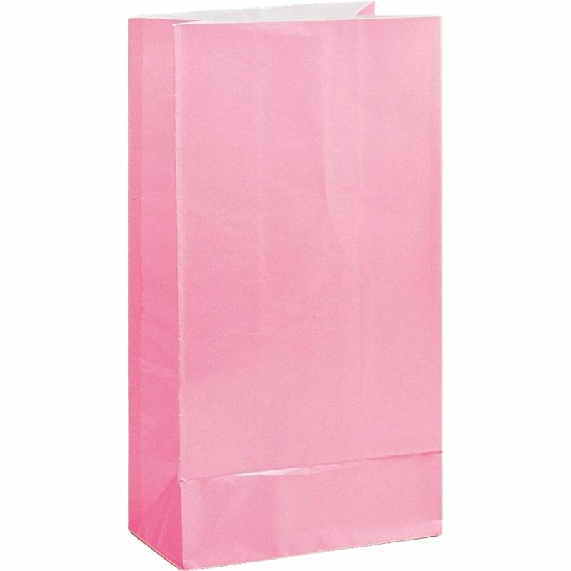 Party Bags | Pastel Pink Paper Party Bags (Pack Of 12) Gifts Party Bags