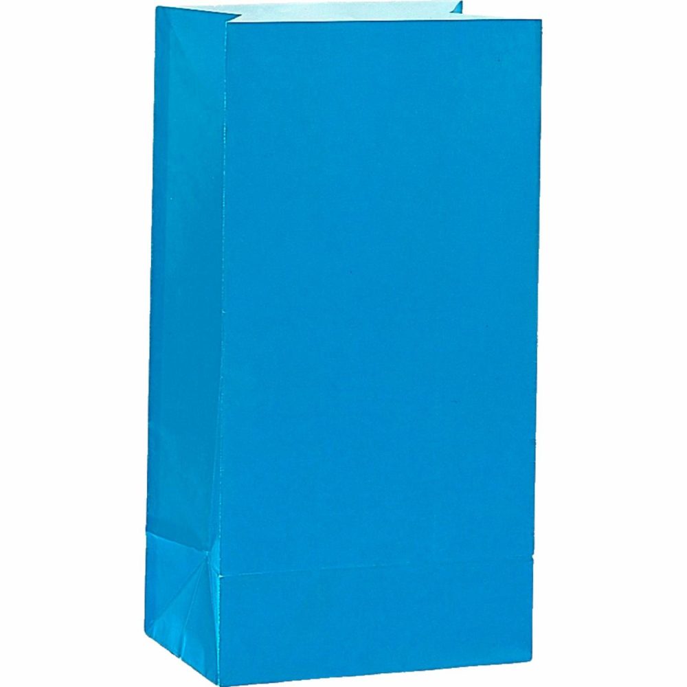 Party Bags | Royal Blue Paper Party Bags (Pack Of 12) Gifts Party Bags