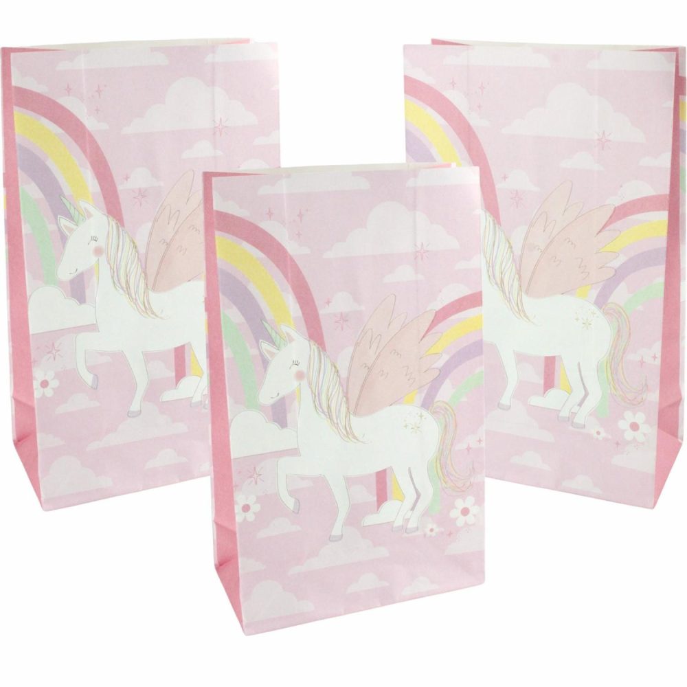 Party Bags | Unicorns And Rainbows Paper Party Lolly/Treat Bags (Pack Of 8) Gifts Party Bags