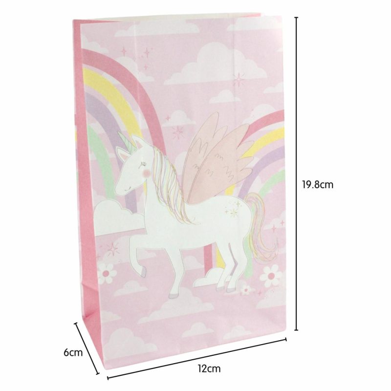 Party Bags | Unicorns And Rainbows Paper Party Lolly/Treat Bags (Pack Of 8) Gifts Party Bags