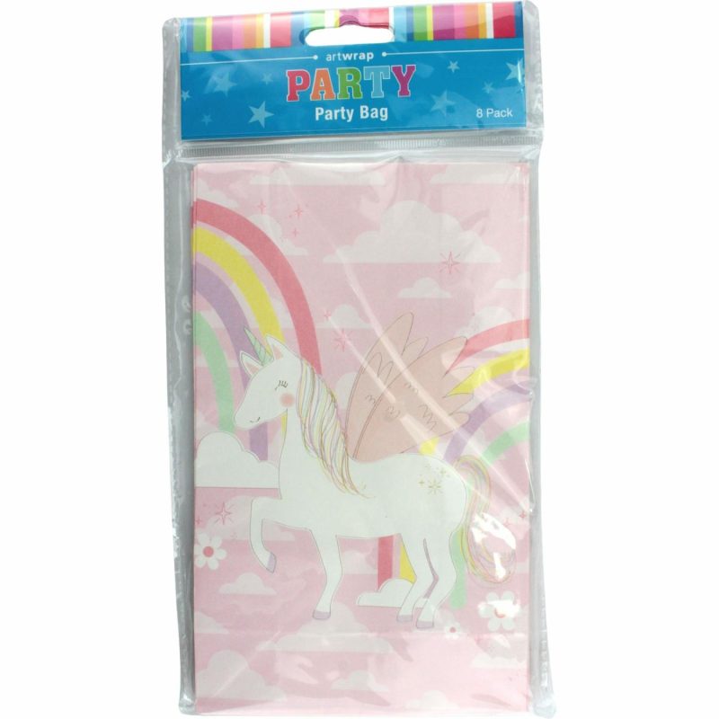 Party Bags | Unicorns And Rainbows Paper Party Lolly/Treat Bags (Pack Of 8) Gifts Party Bags