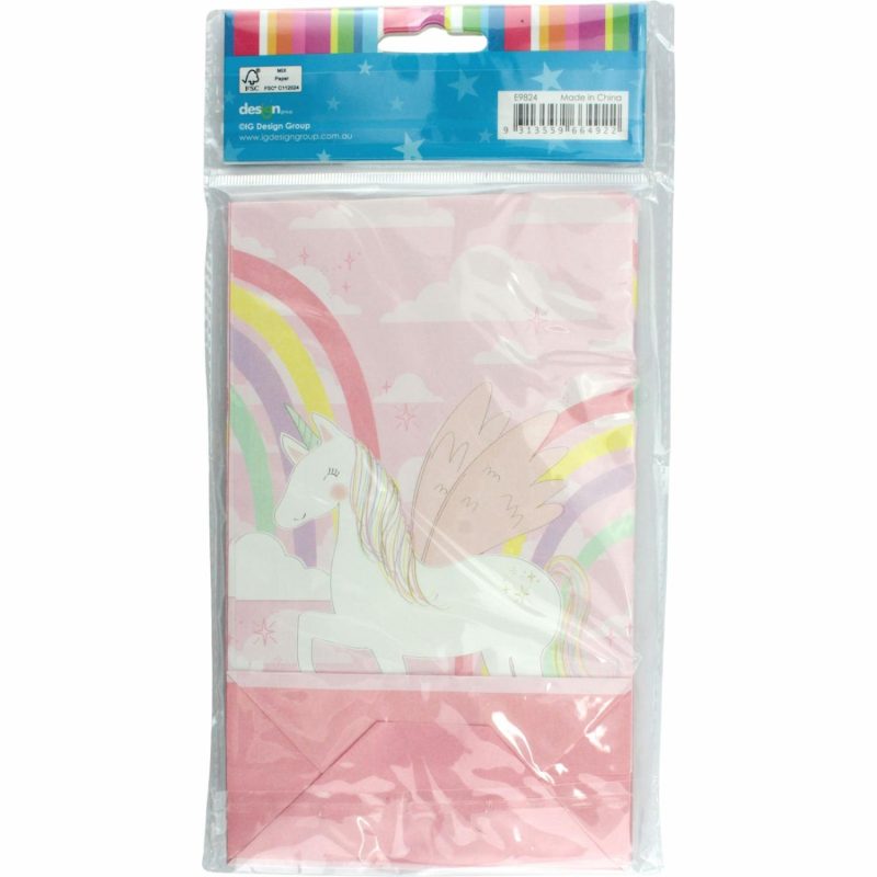 Party Bags | Unicorns And Rainbows Paper Party Lolly/Treat Bags (Pack Of 8) Gifts Party Bags