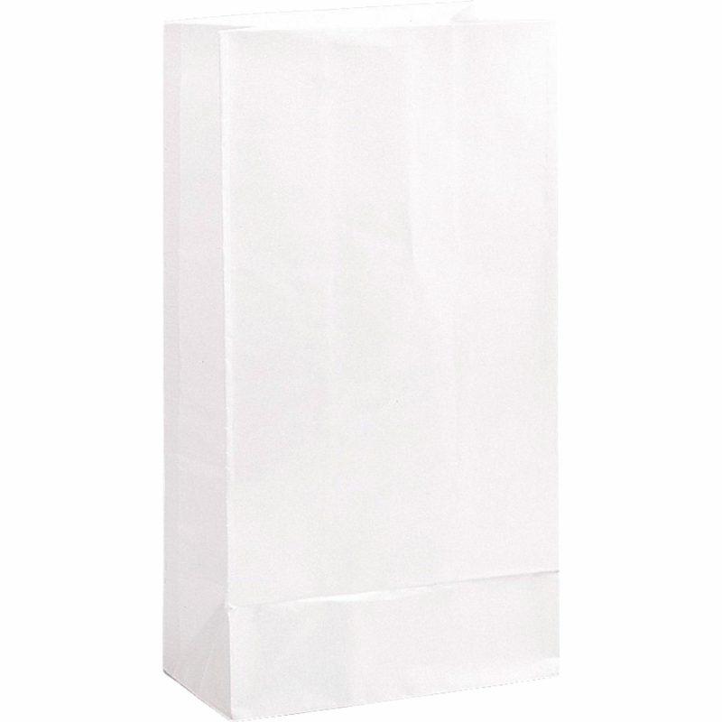 Party Bags | White Paper Party Bags (Pack Of 12) Gifts Party Bags