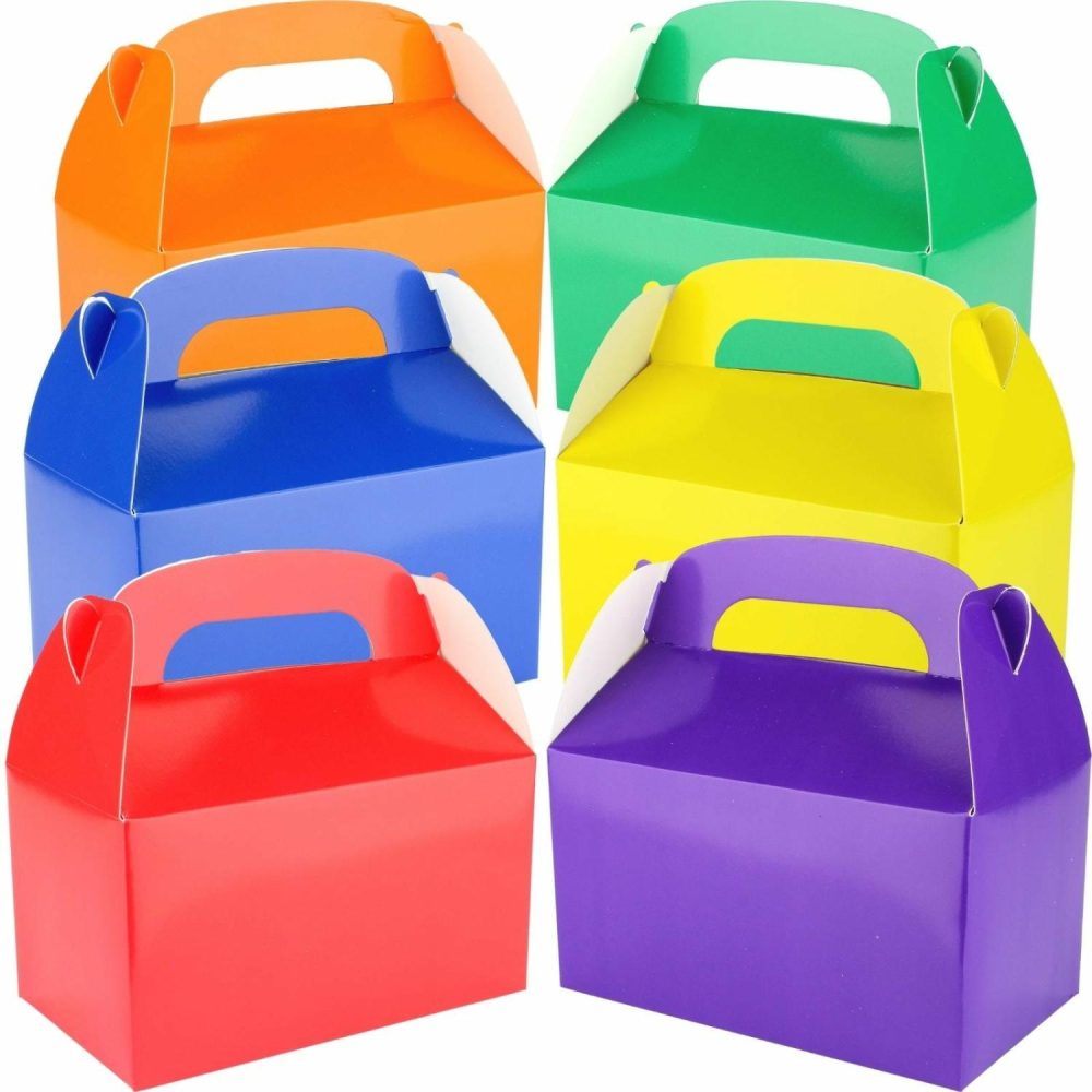 Party Boxes & Containers | Assorted Coloured Lolly/Treat Boxes (Pack Of 6) Gifts Party Boxes & Containers