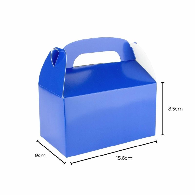 Party Boxes & Containers | Blue Lolly/Treat Boxes With Handle (Pack Of 6) Gifts Party Boxes & Containers