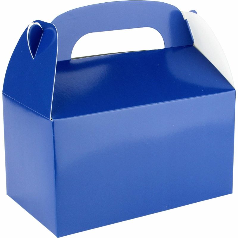 Party Boxes & Containers | Blue Lolly/Treat Boxes With Handle (Pack Of 6) Gifts Party Boxes & Containers