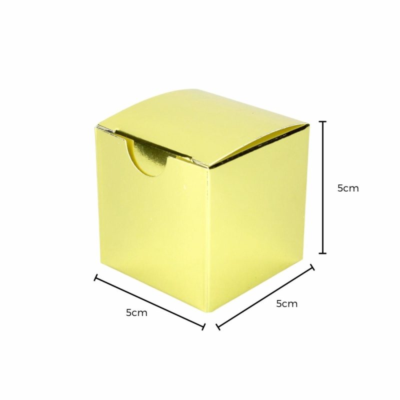 Party Boxes & Containers | Gold Paper Lolly/Treat Boxes (Bulk Pack Of 100) Gifts Party Boxes & Containers