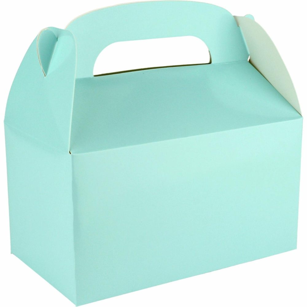 Party Boxes & Containers | Light Blue Lolly/Treat Boxes With Handle (Pack Of 6) Gifts Party Boxes & Containers