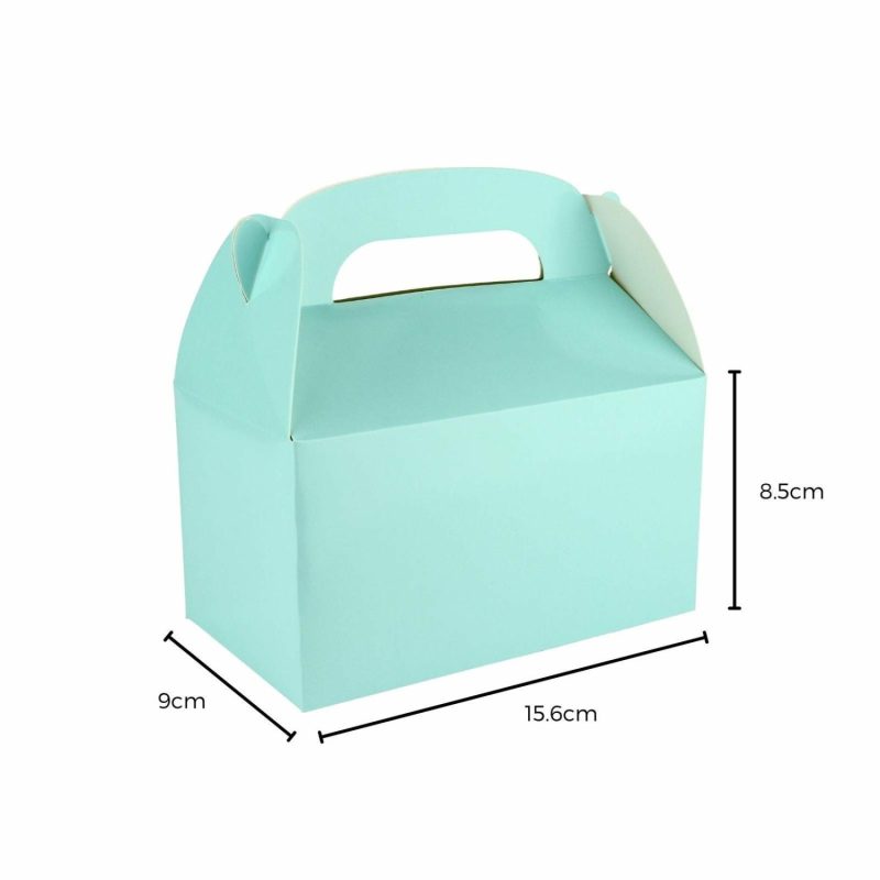 Party Boxes & Containers | Light Blue Lolly/Treat Boxes With Handle (Pack Of 6) Gifts Party Boxes & Containers