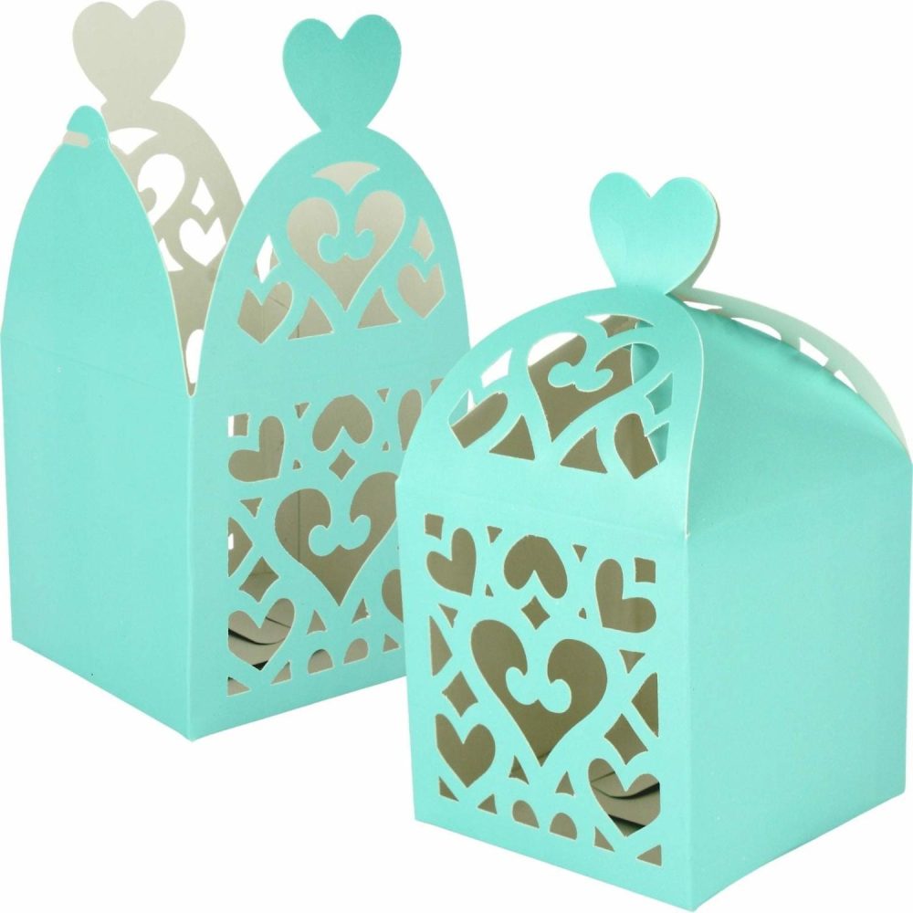 Party Boxes & Containers | Pastel Turquoise Lantern Paper Lolly/Treat Boxes (Pack Of 50) Gifts Party Boxes & Containers