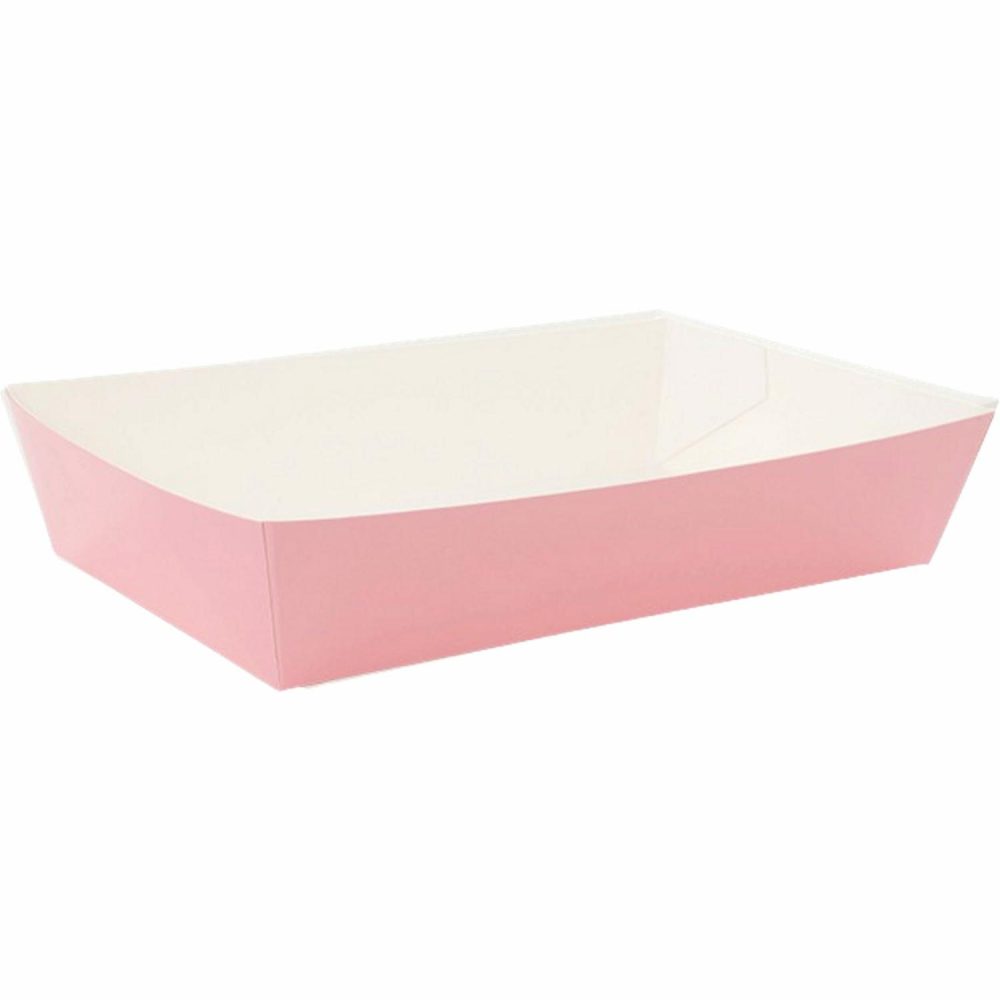 Party Boxes & Containers | Pink Paper Food Trays (Pack Of 10) Gifts Party Boxes & Containers