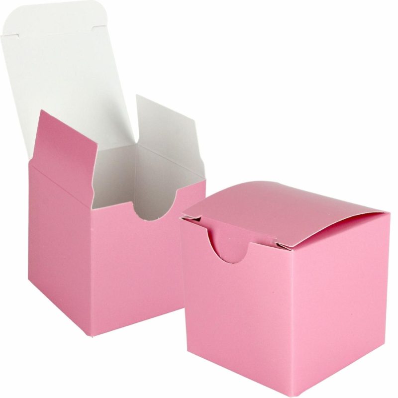 Party Boxes & Containers | Pink Paper Lolly/Treat Boxes (Bulk Pack Of 100) Gifts Party Boxes & Containers