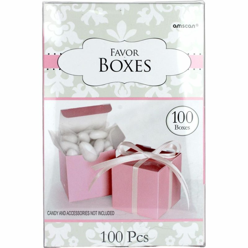 Party Boxes & Containers | Pink Paper Lolly/Treat Boxes (Bulk Pack Of 100) Gifts Party Boxes & Containers